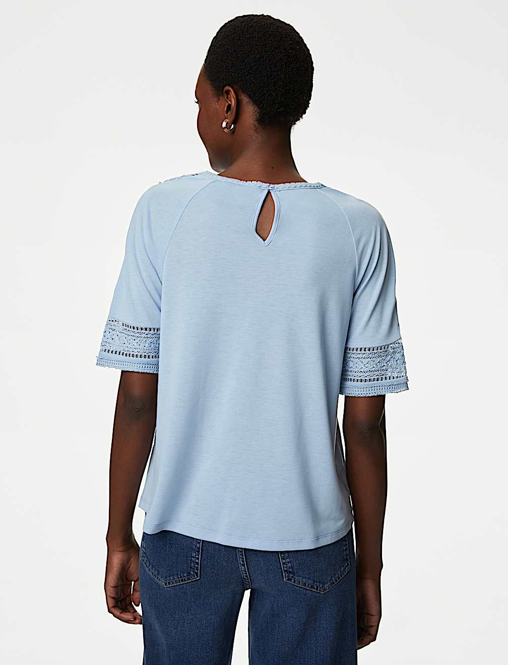 Jersey Lace Insert Top