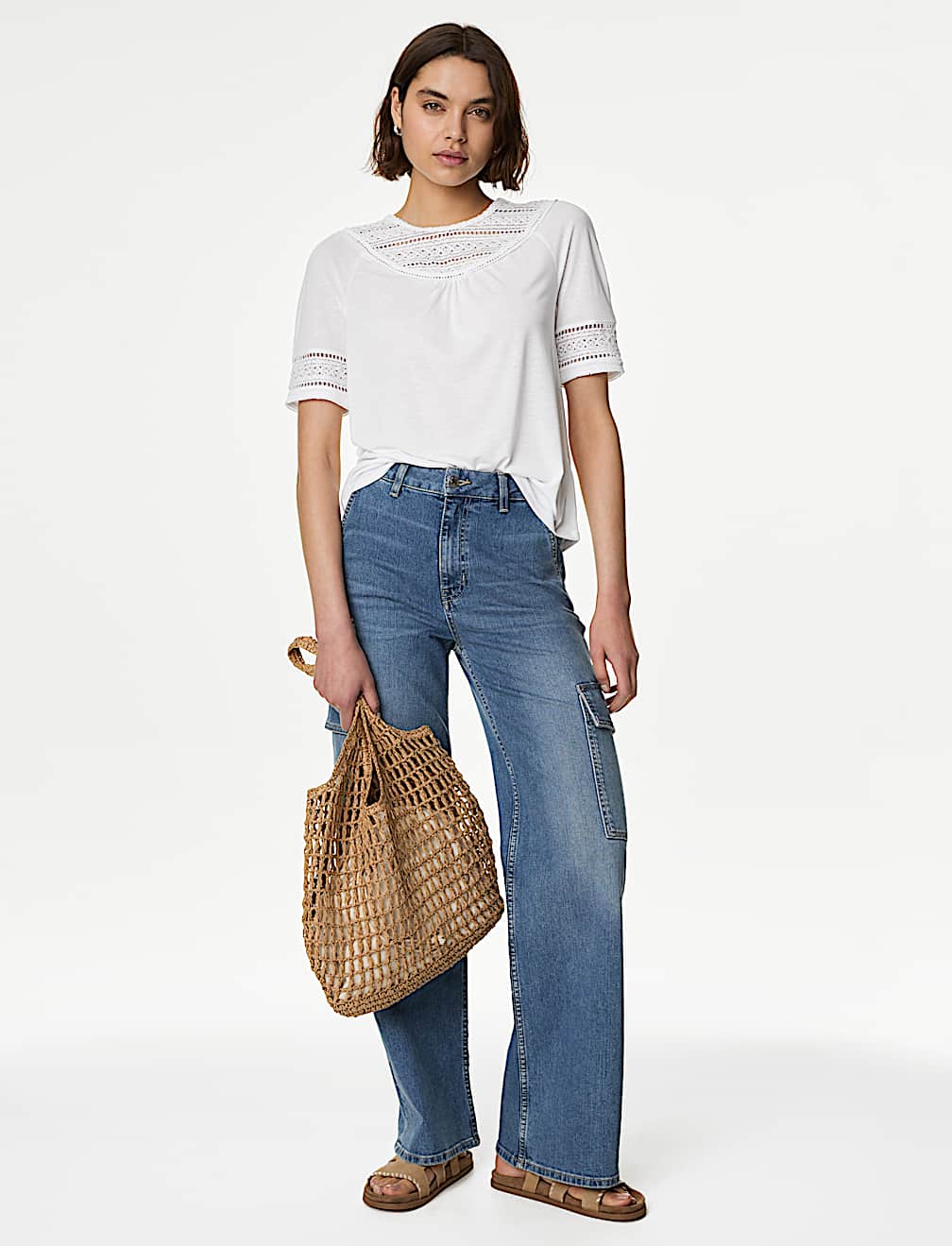 Jersey Lace Insert Top