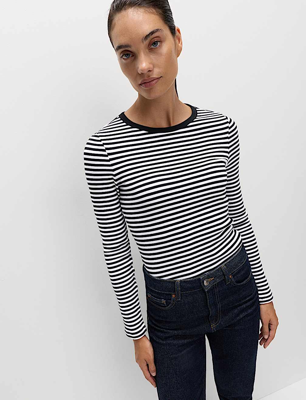 Cotton Rich Ribbed Top