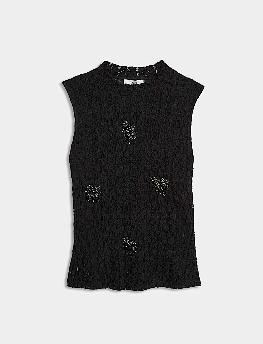 Jersey Lace Embellished Top
