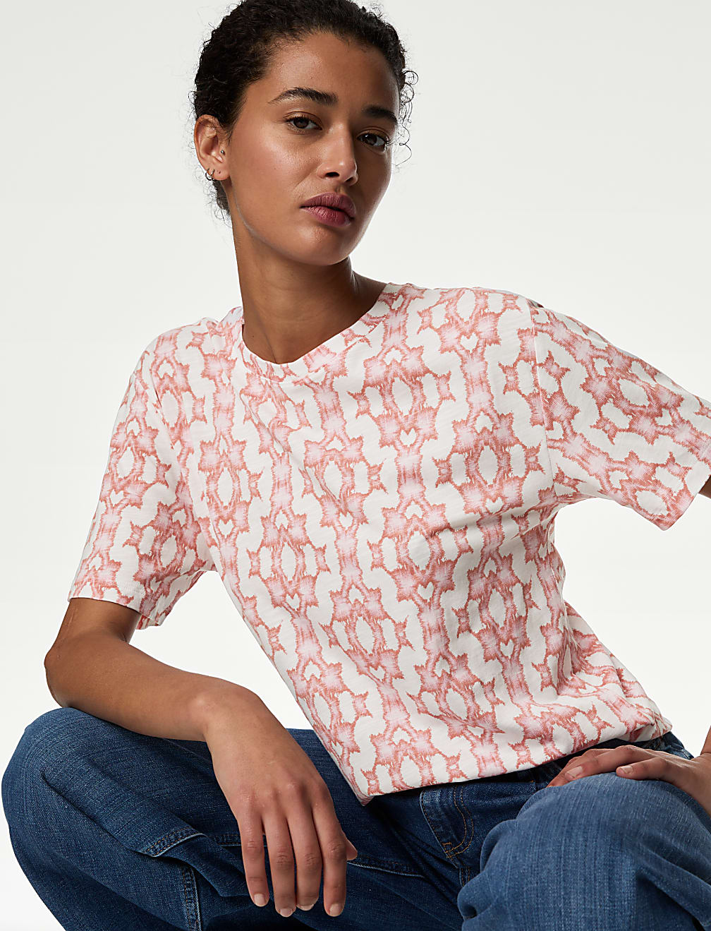Cotton Modal Blend Printed T-Shirt
