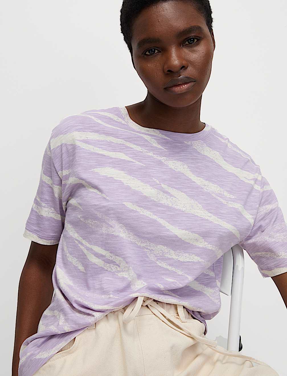 Cotton Modal Blend Printed T-Shirt