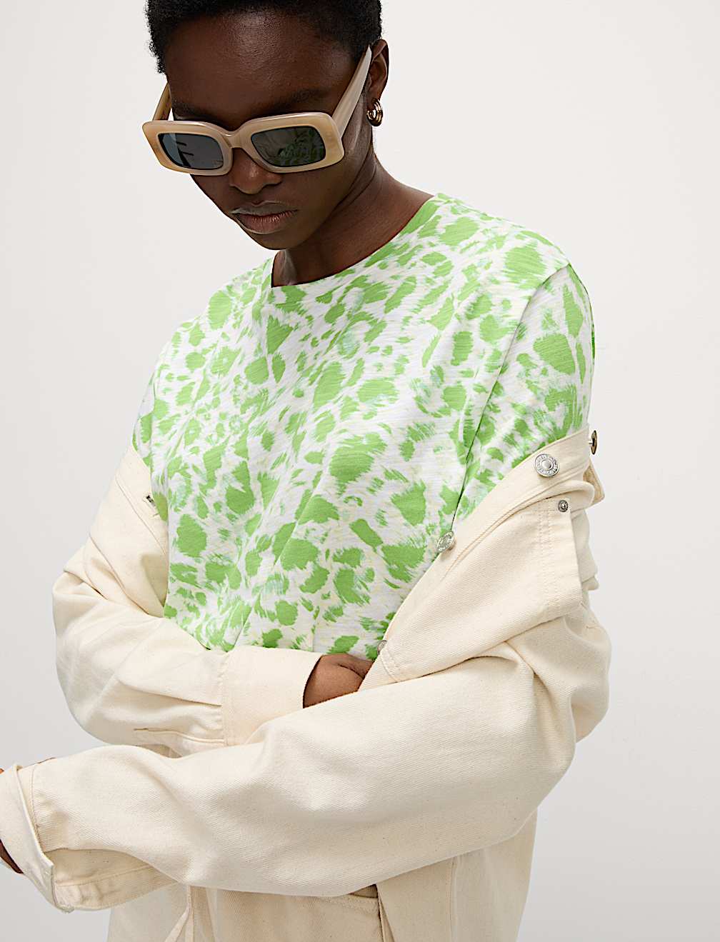 Cotton Modal Blend Printed T-Shirt