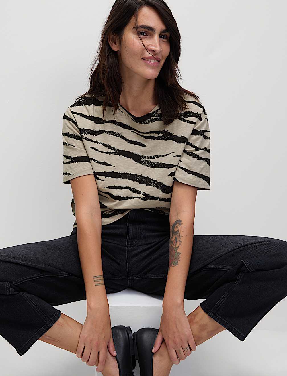 Cotton Modal Blend Printed T-Shirt