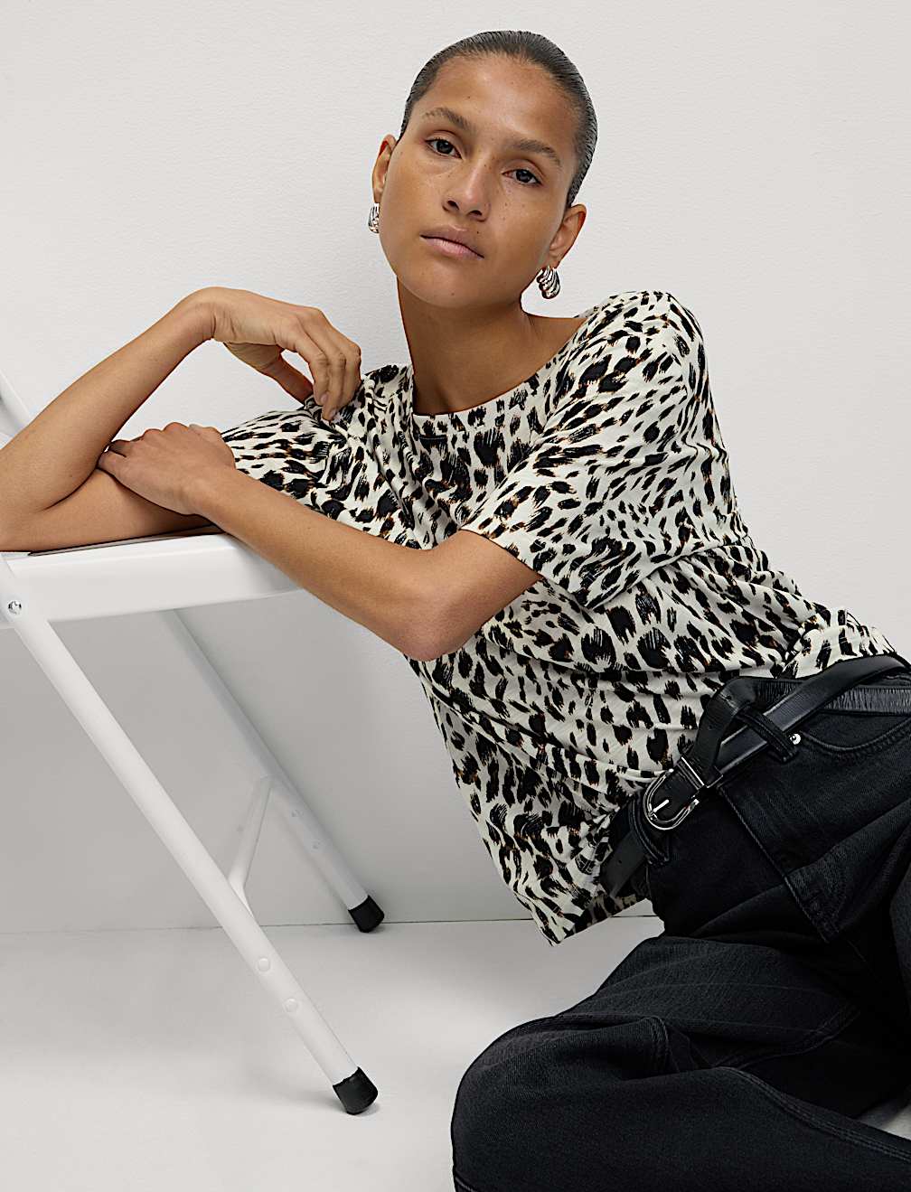 Cotton Modal Blend Printed T-Shirt