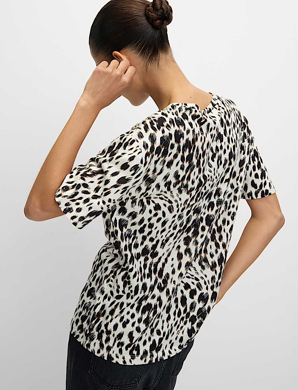 Cotton Modal Blend Printed T-Shirt