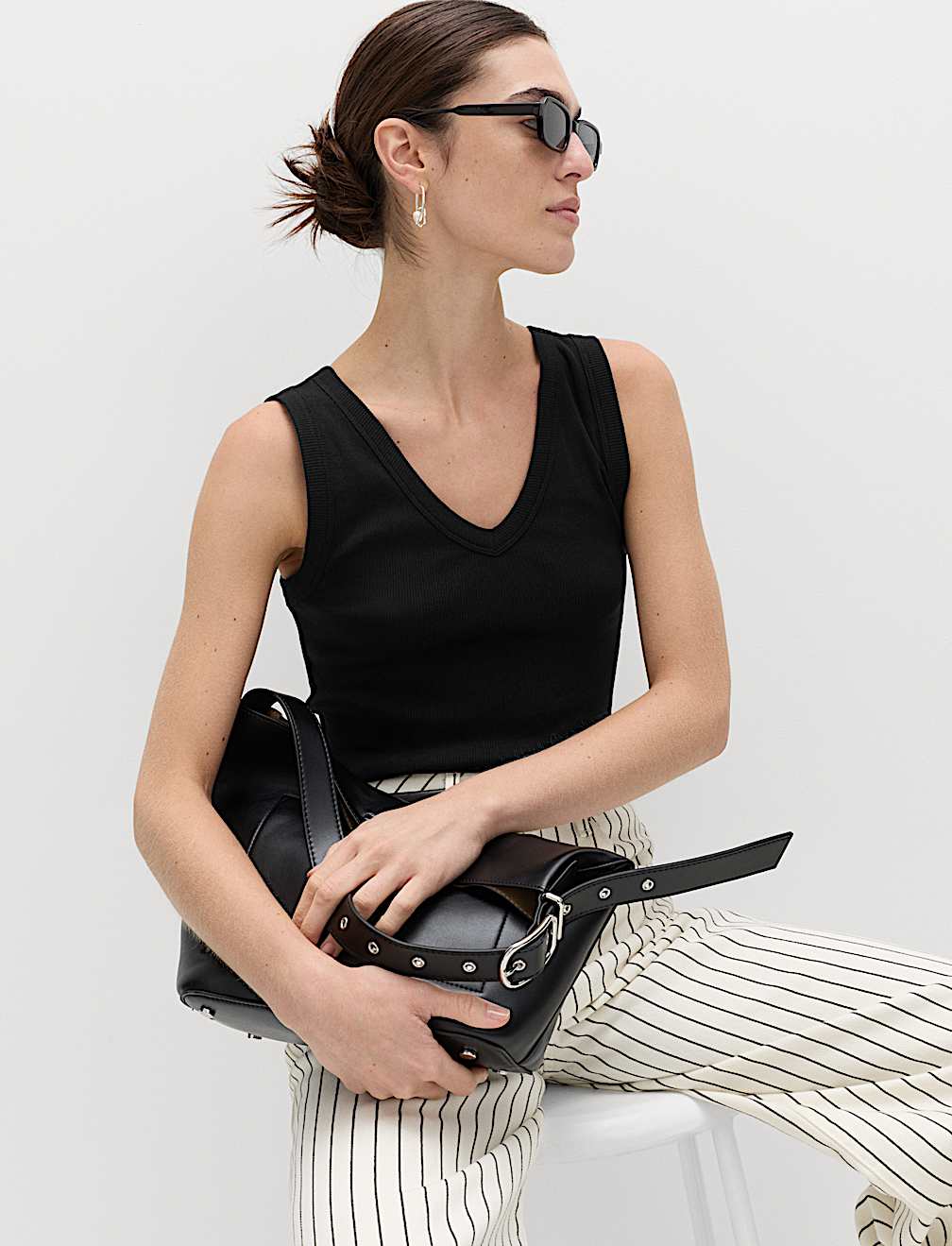Cotton Rich Ribbed V-Neck Vest