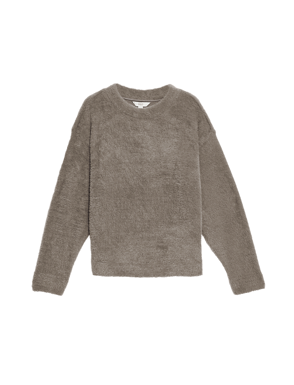 Cosy Textured Crew Neck Sweatshirt