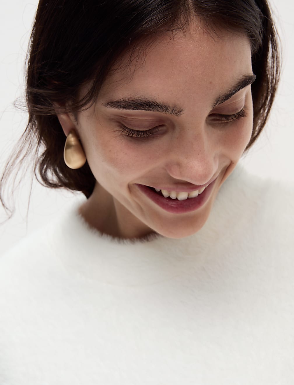 Cosy Textured Crew Neck Sweatshirt
