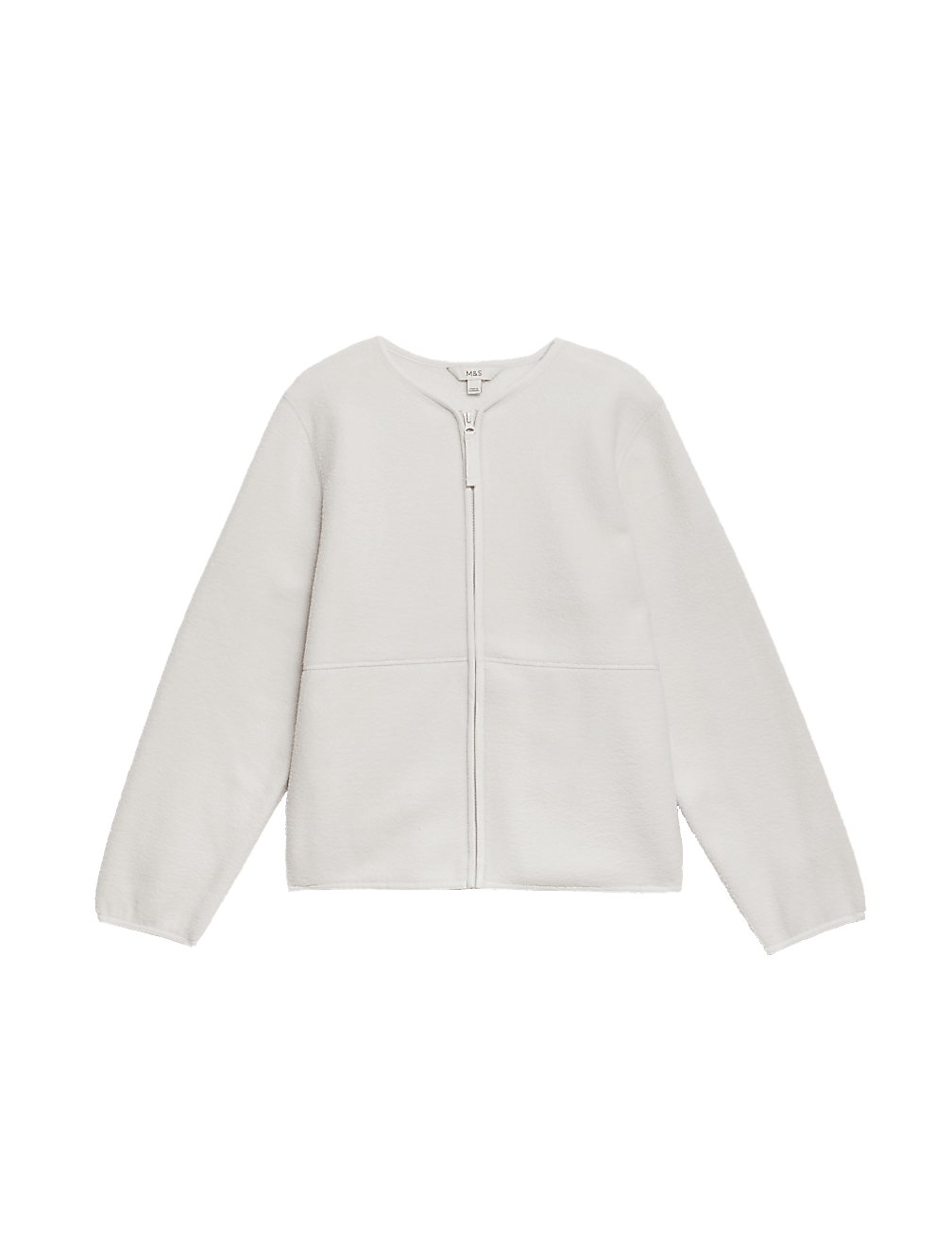 Crew Neck Zip Up Sweatshirt