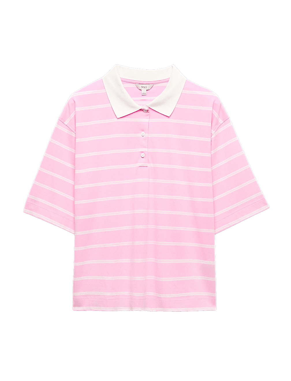 Pure Cotton Short Striped Rugby Top