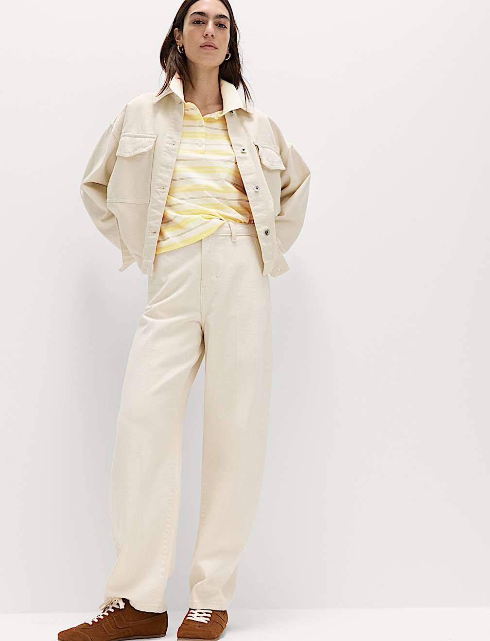 Pure Cotton Short Striped Rugby Top