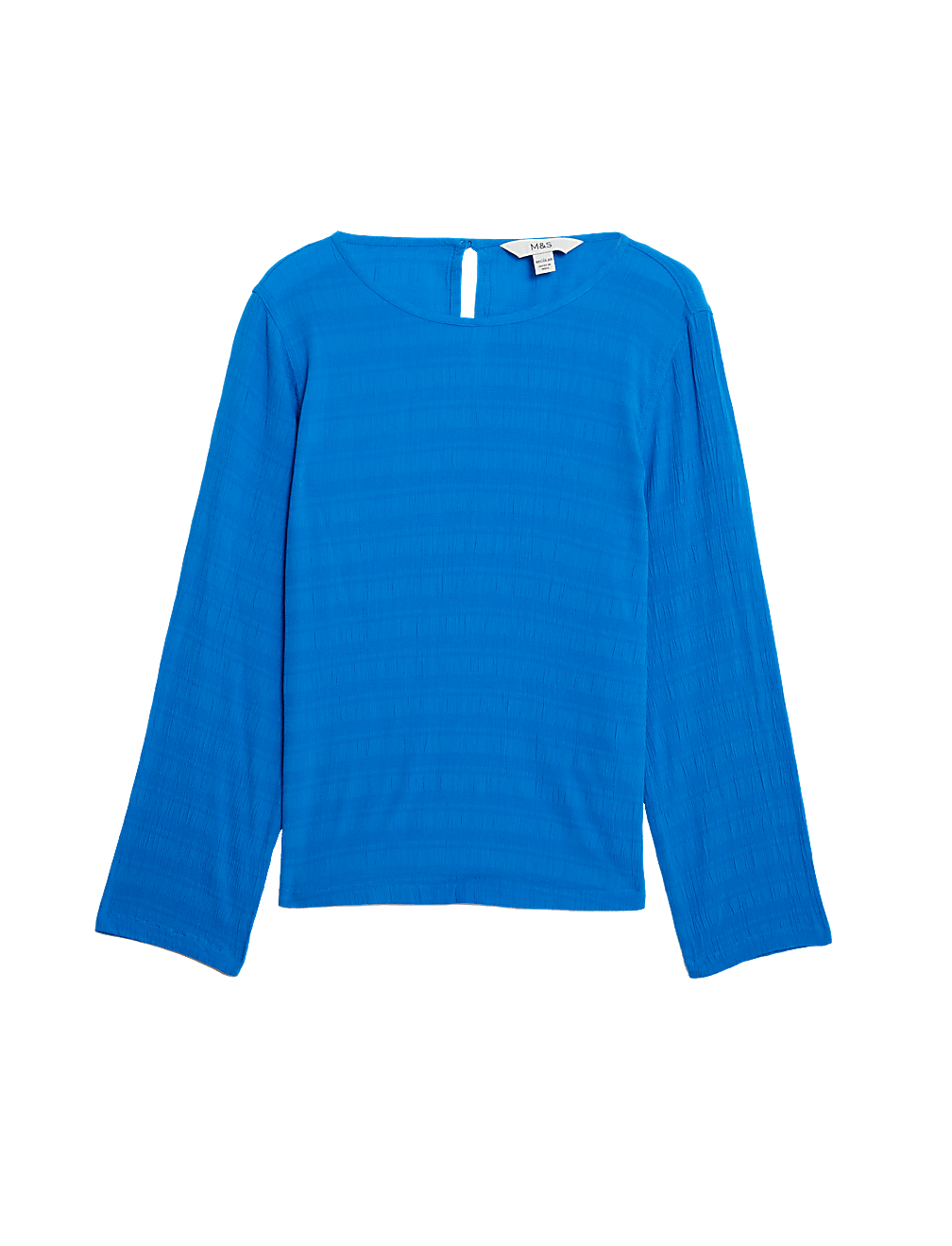 Textured Crew Neck Blouse