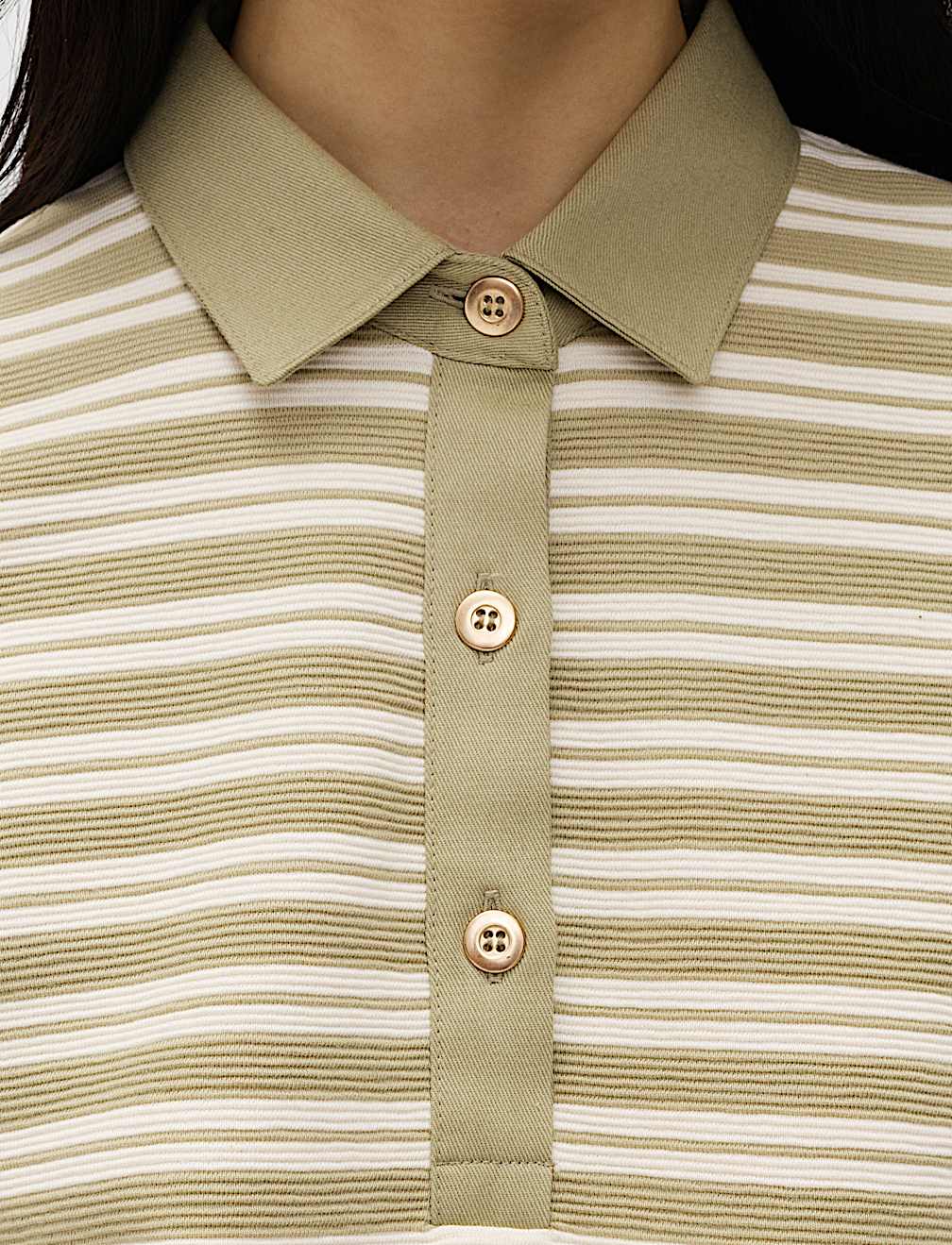 Cotton Rich Striped Collared Rugby Polo