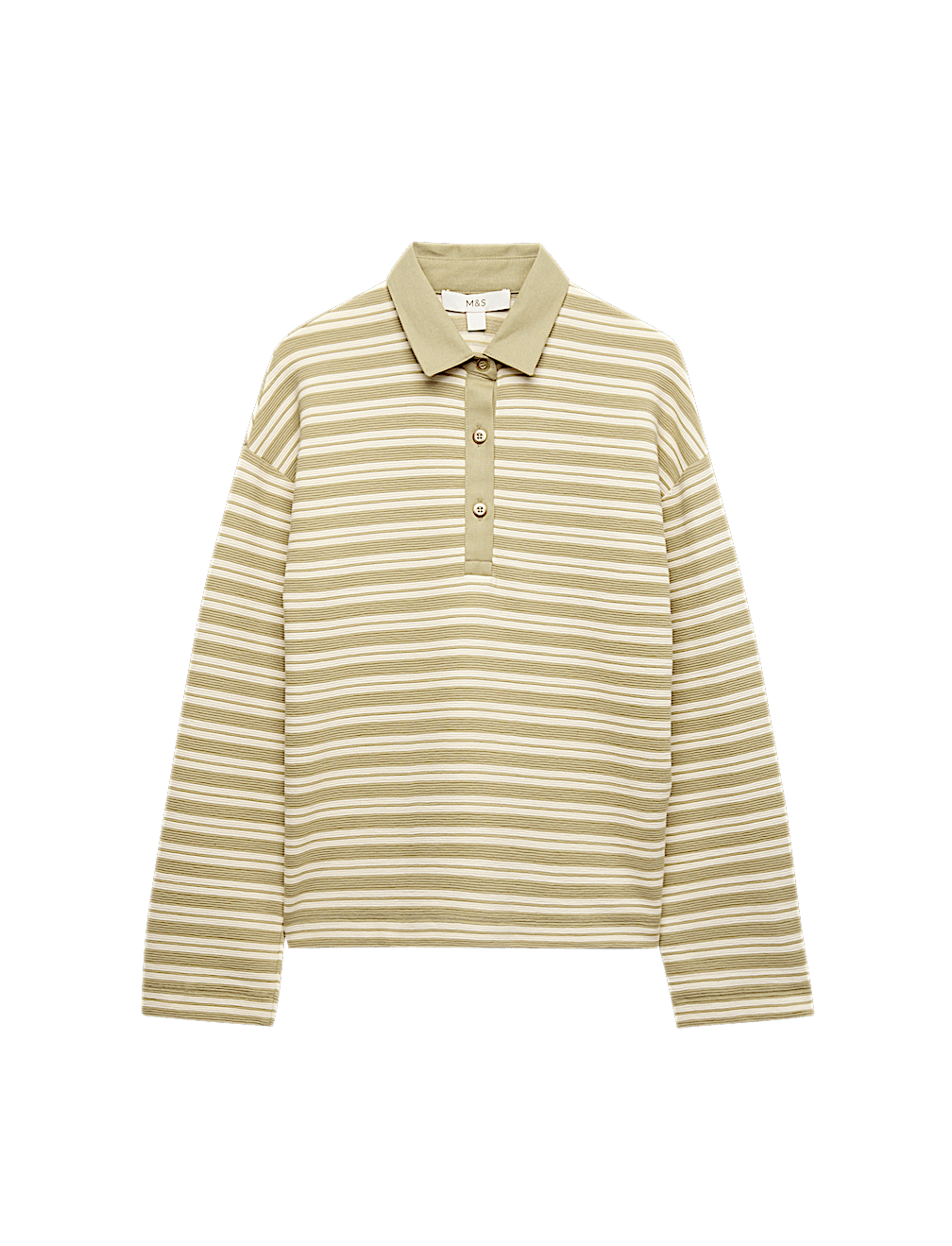 Cotton Rich Striped Collared Rugby Polo