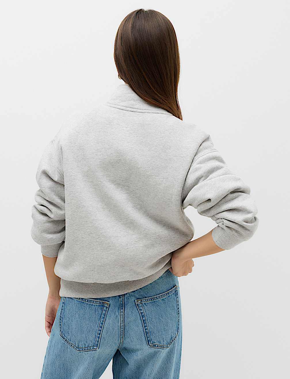 Pure Cotton Premium Half Zip Ultimate Sweatshirt