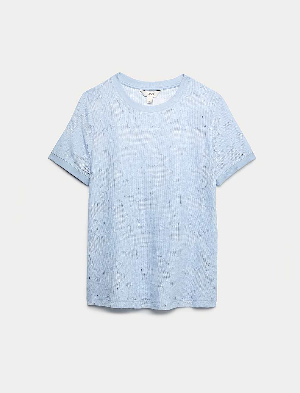 Cotton Blend Floral Lace Top