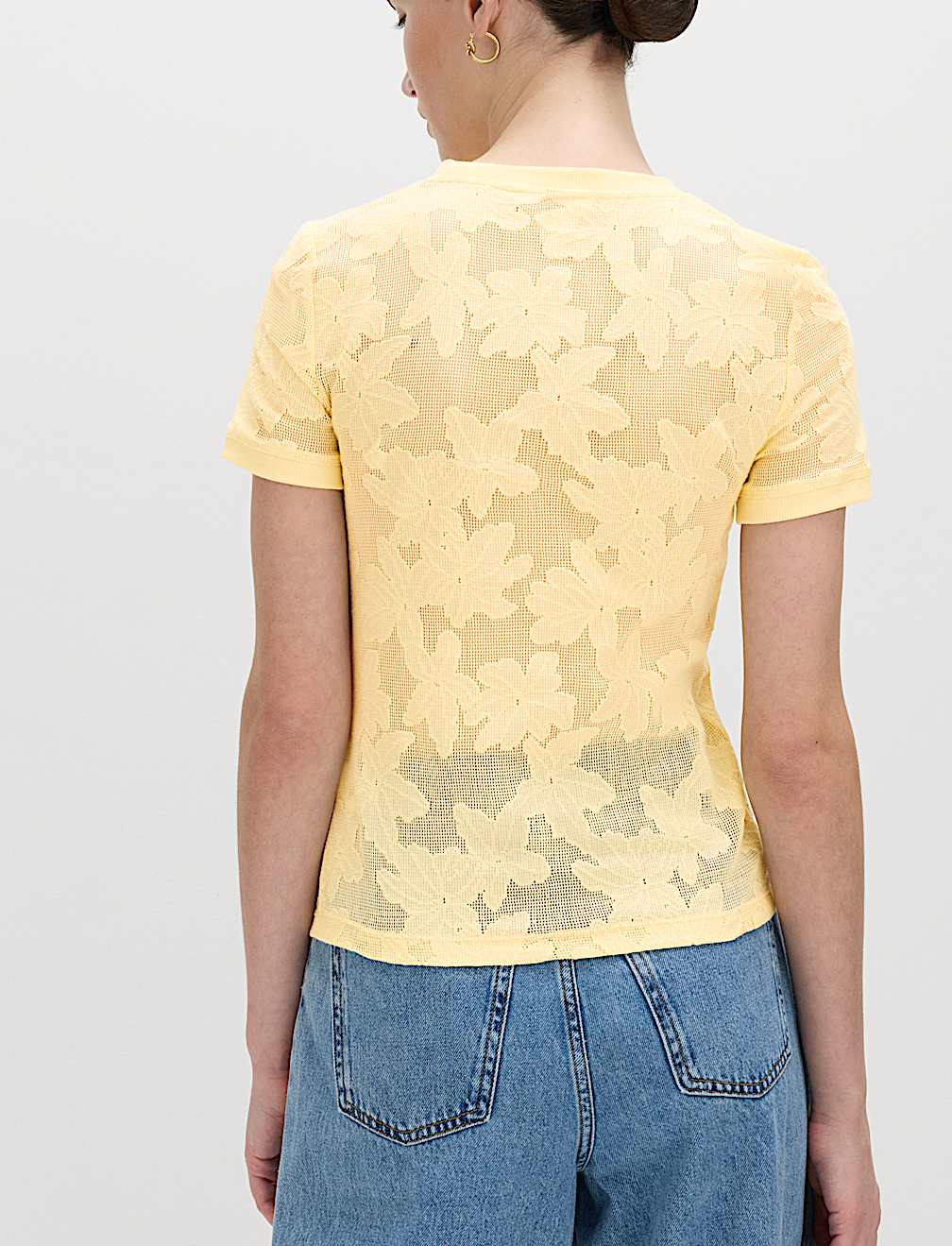 Cotton Blend Floral Lace Top