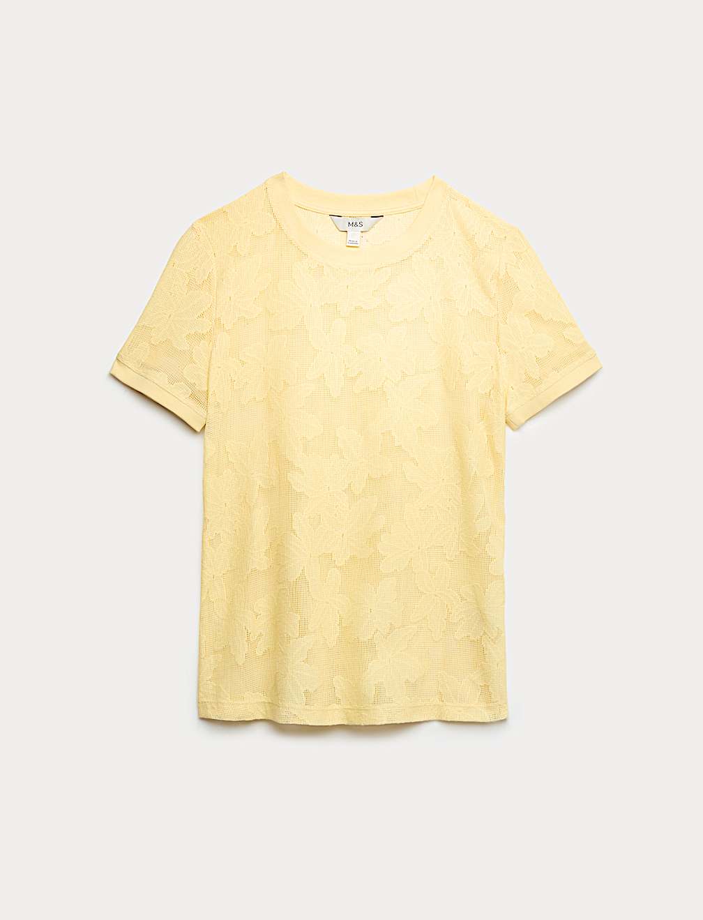 Cotton Blend Floral Lace Top