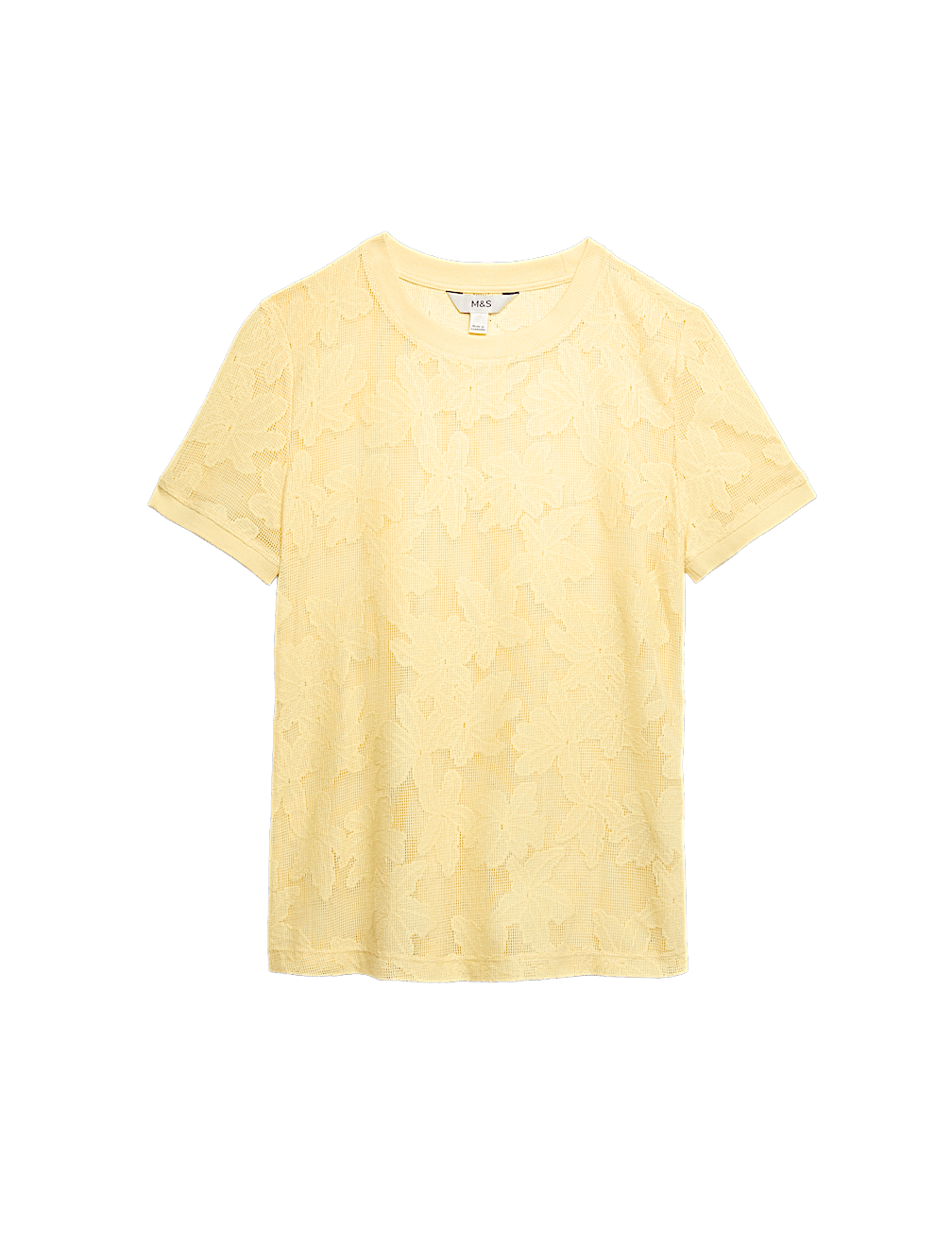 Cotton Blend Floral Lace Top