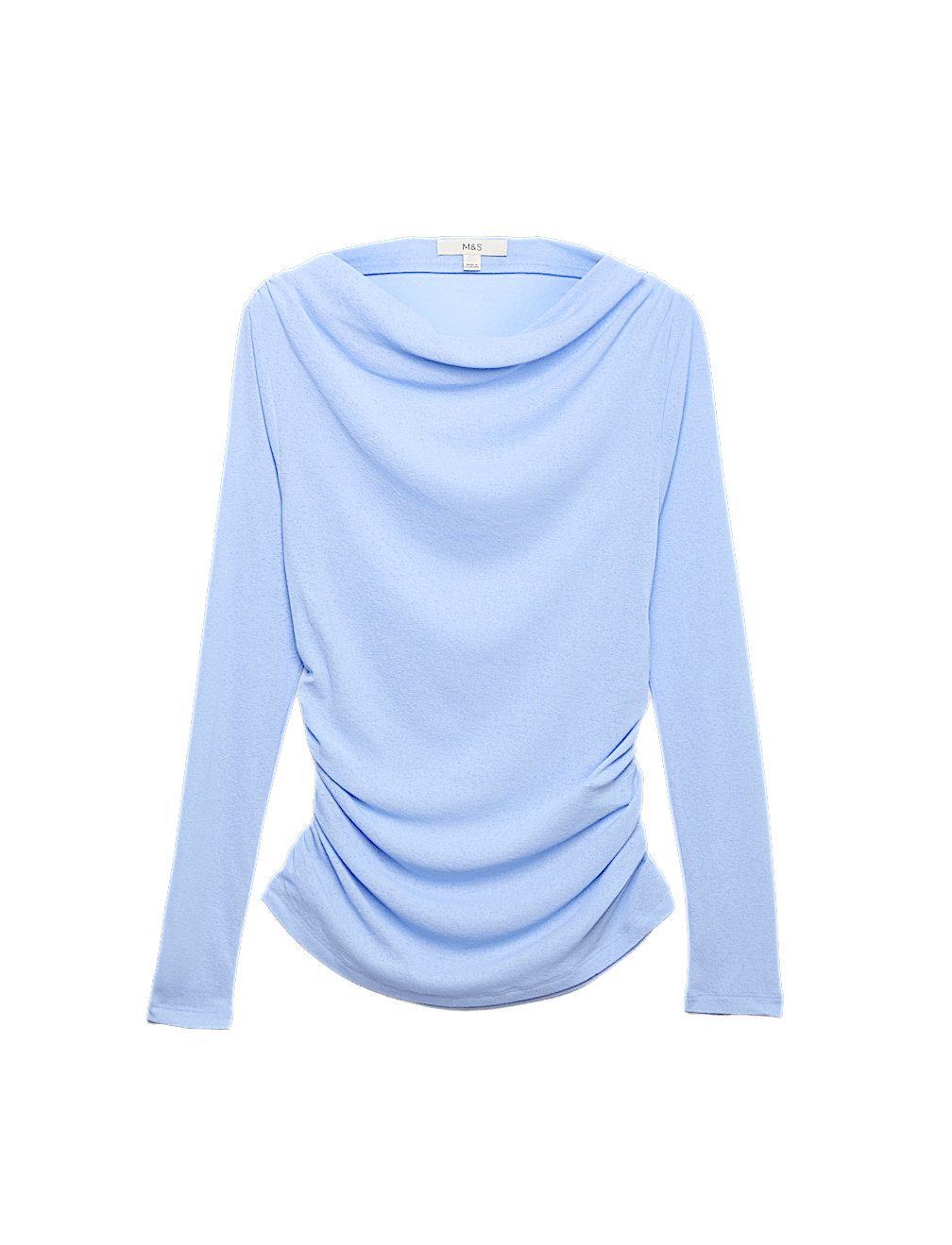 Cowl Neck Draped Long Sleeve Top