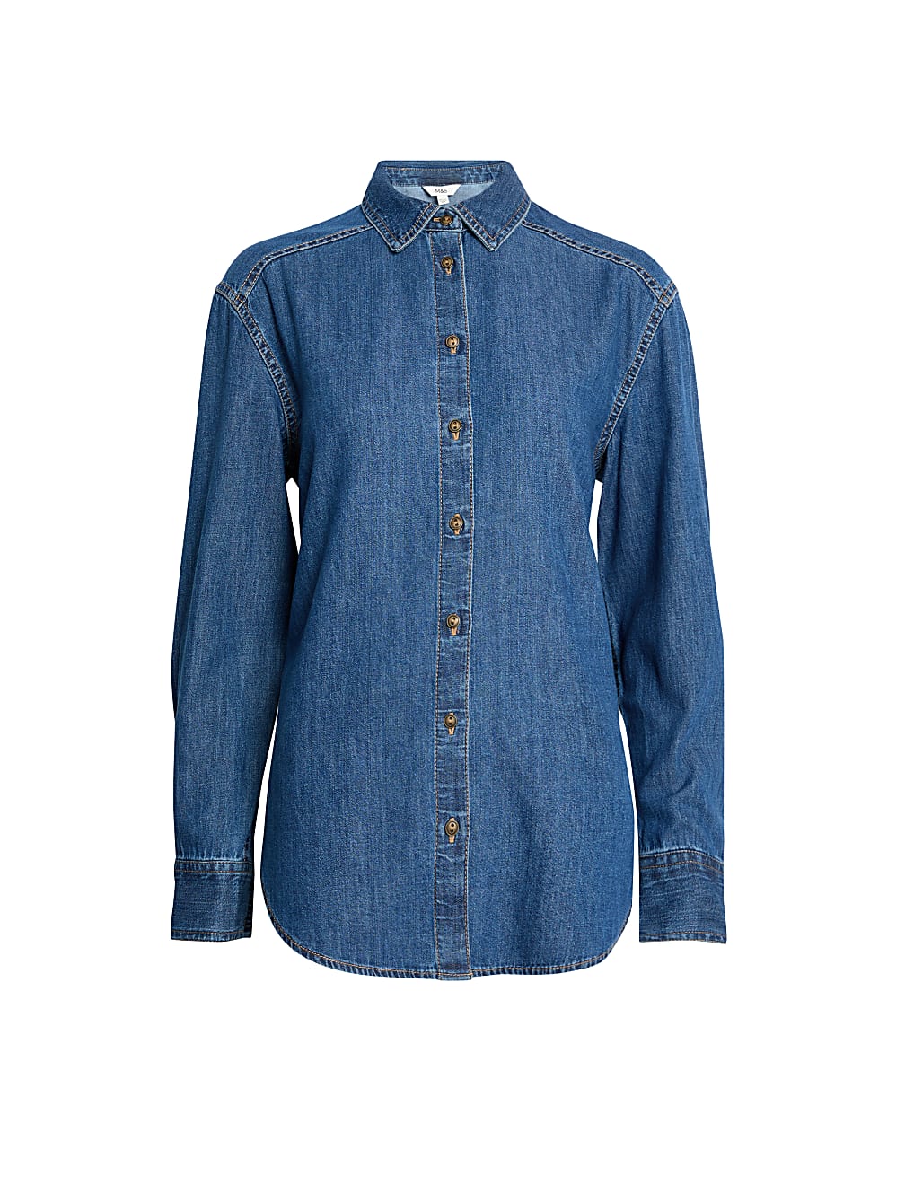 Denim Collared Relaxed Shirt