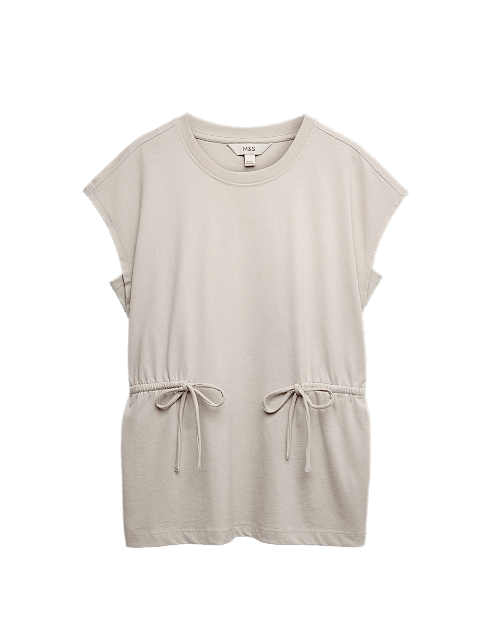 Pure Cotton Tie Waist Oversized T-Shirt