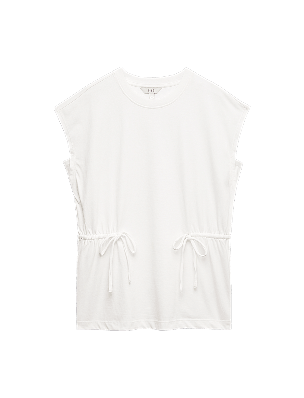 Pure Cotton Tie Waist Oversized T-Shirt