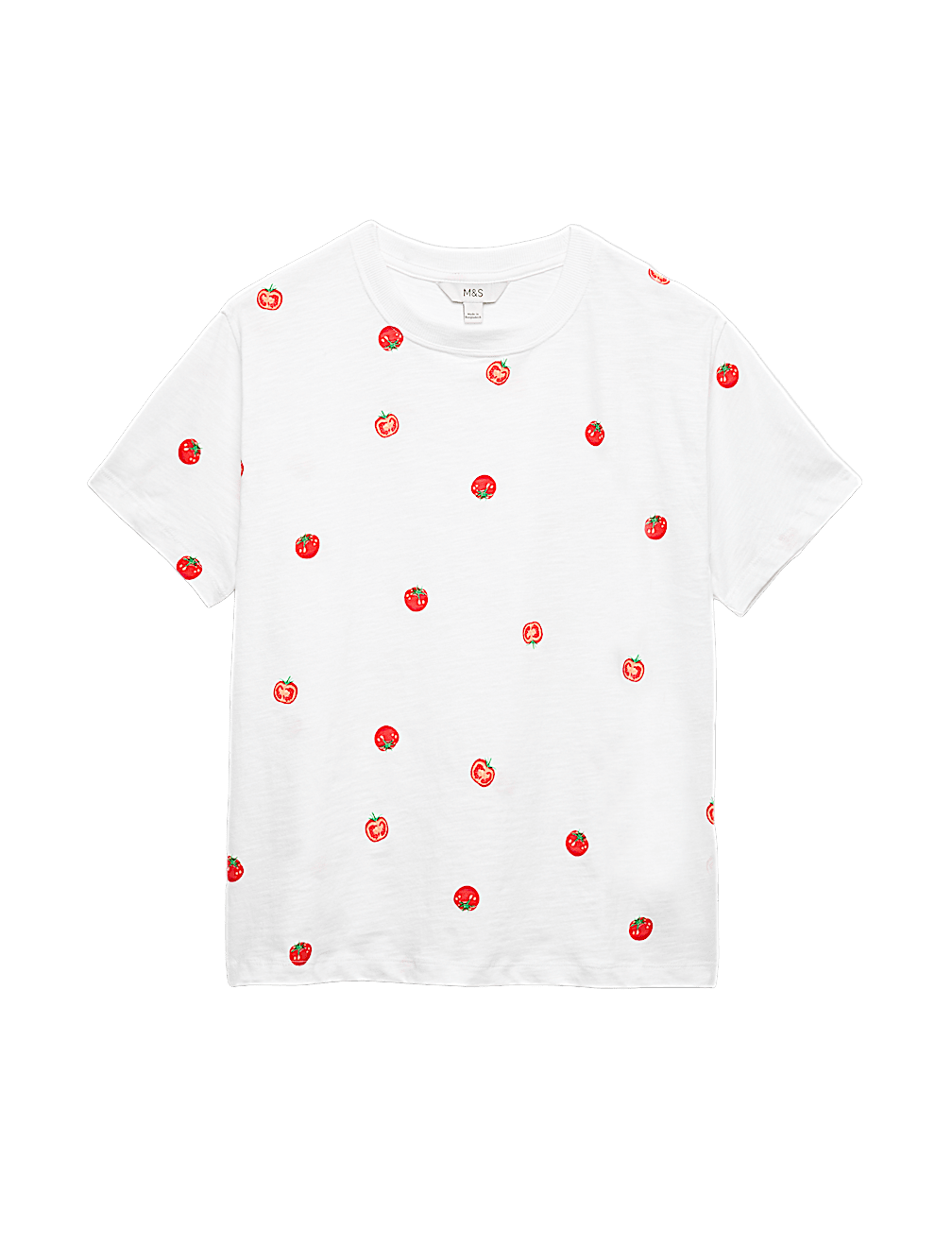 Pure Slub Cotton Checked T-Shirt