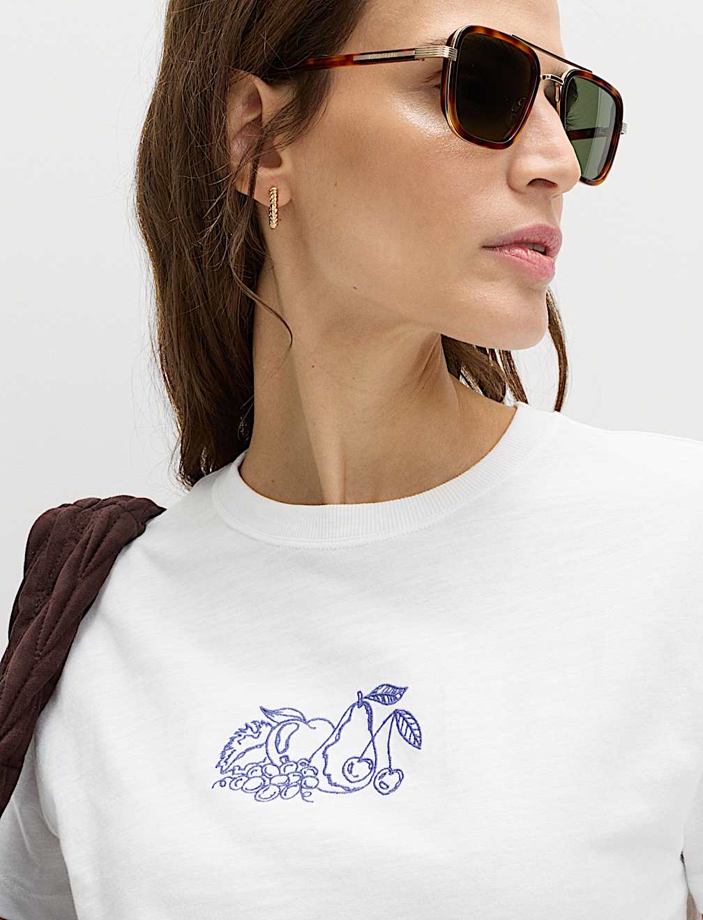 Pure Slub Cotton Checked T-Shirt