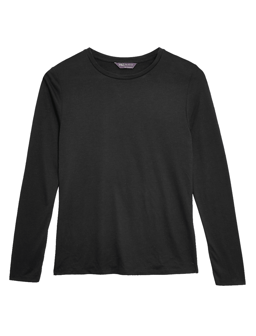 Crew Neck Relaxed Fit Long Sleeve Top