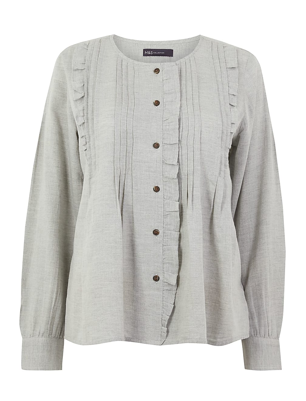 Cotton Rich Pintuck Blouse
