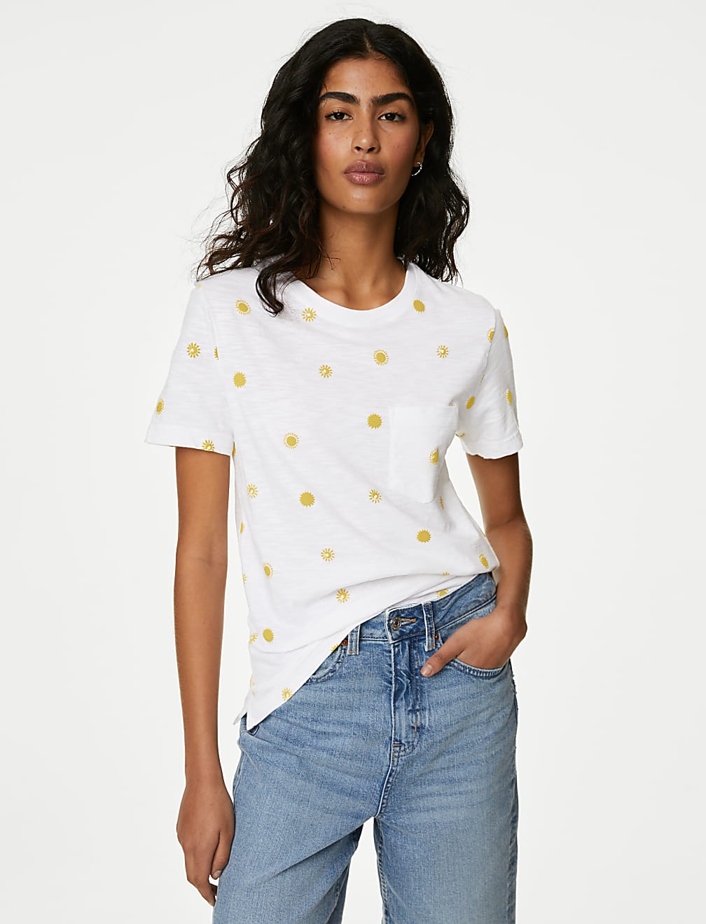 Pure Cotton Printed Pocket Top