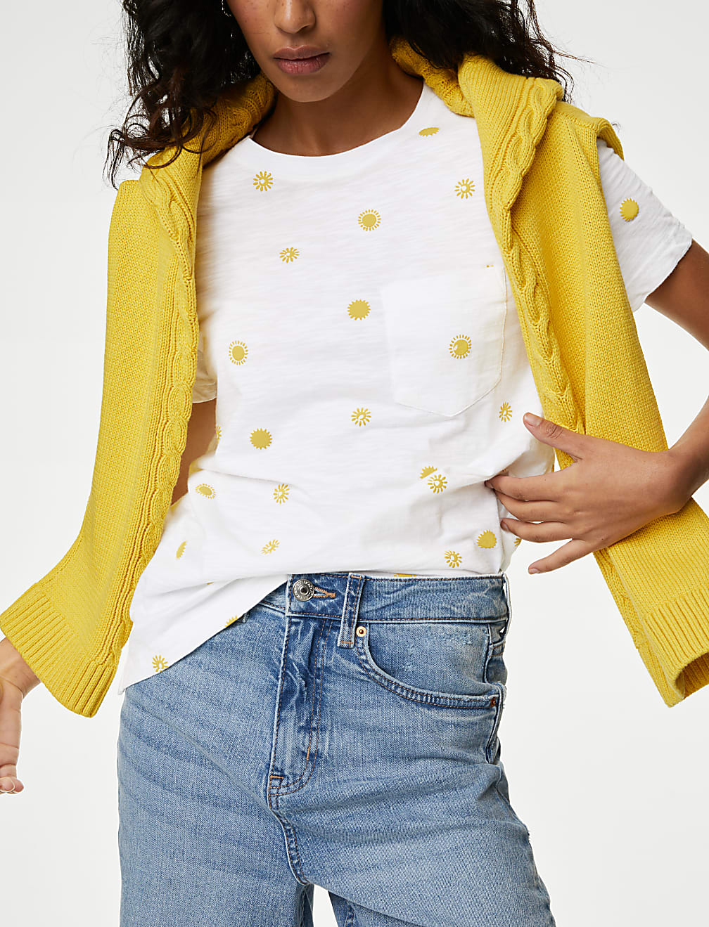 Pure Cotton Printed Pocket Top