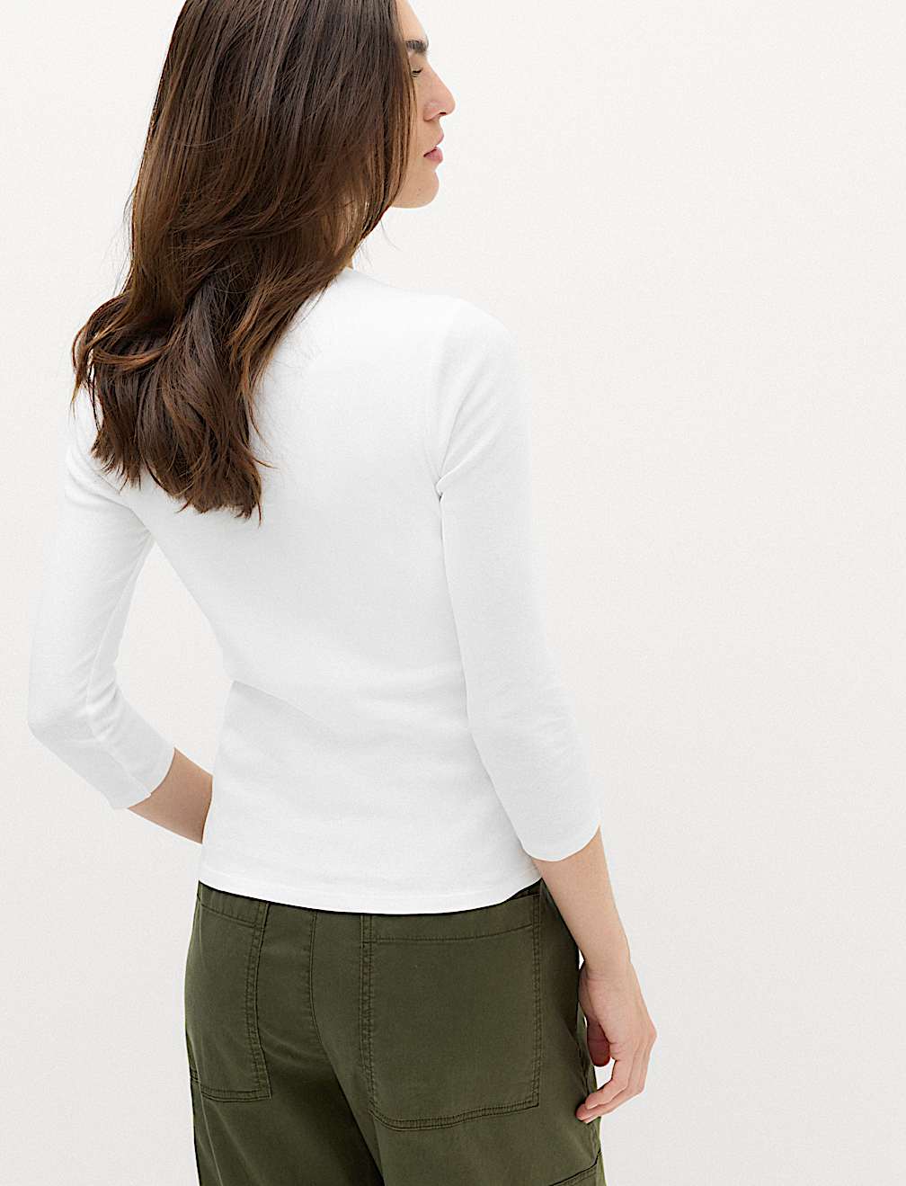 Pure Cotton Slash Neck Top