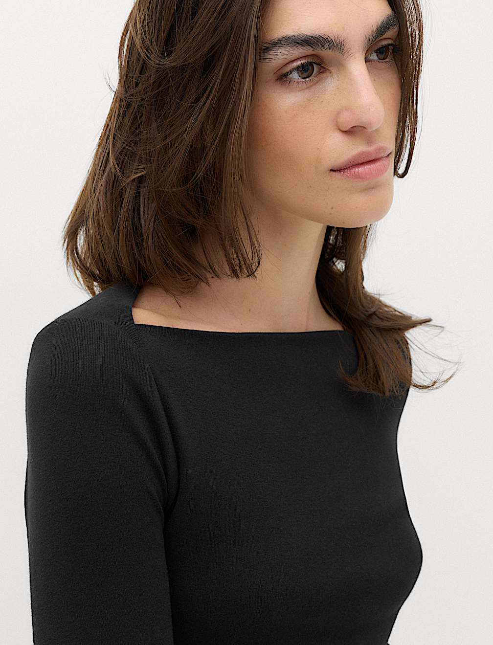 Pure Cotton Slash Neck Top