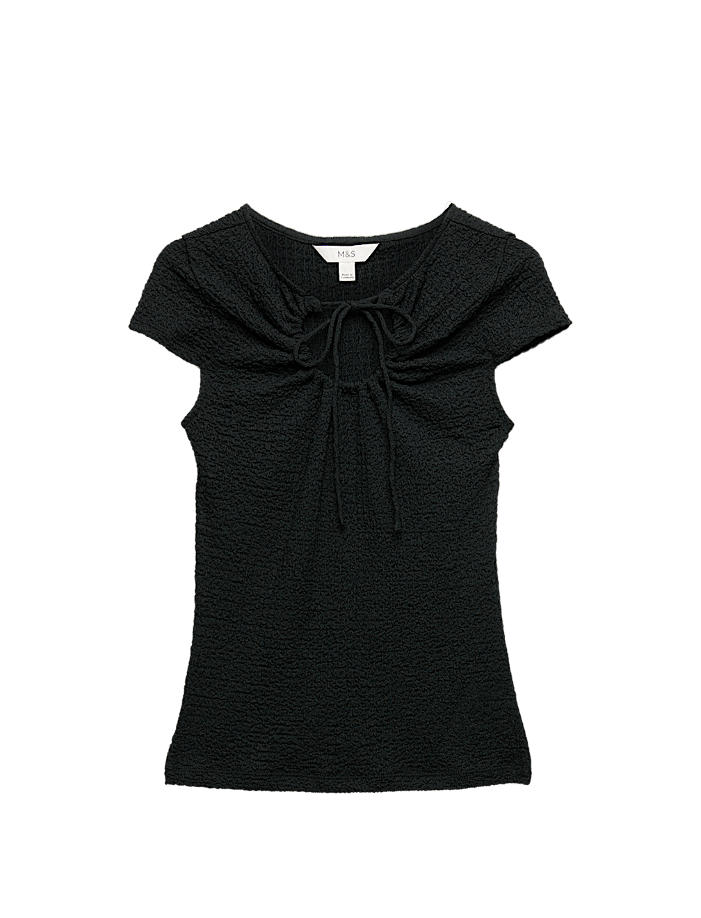 Textured Keyhole Top