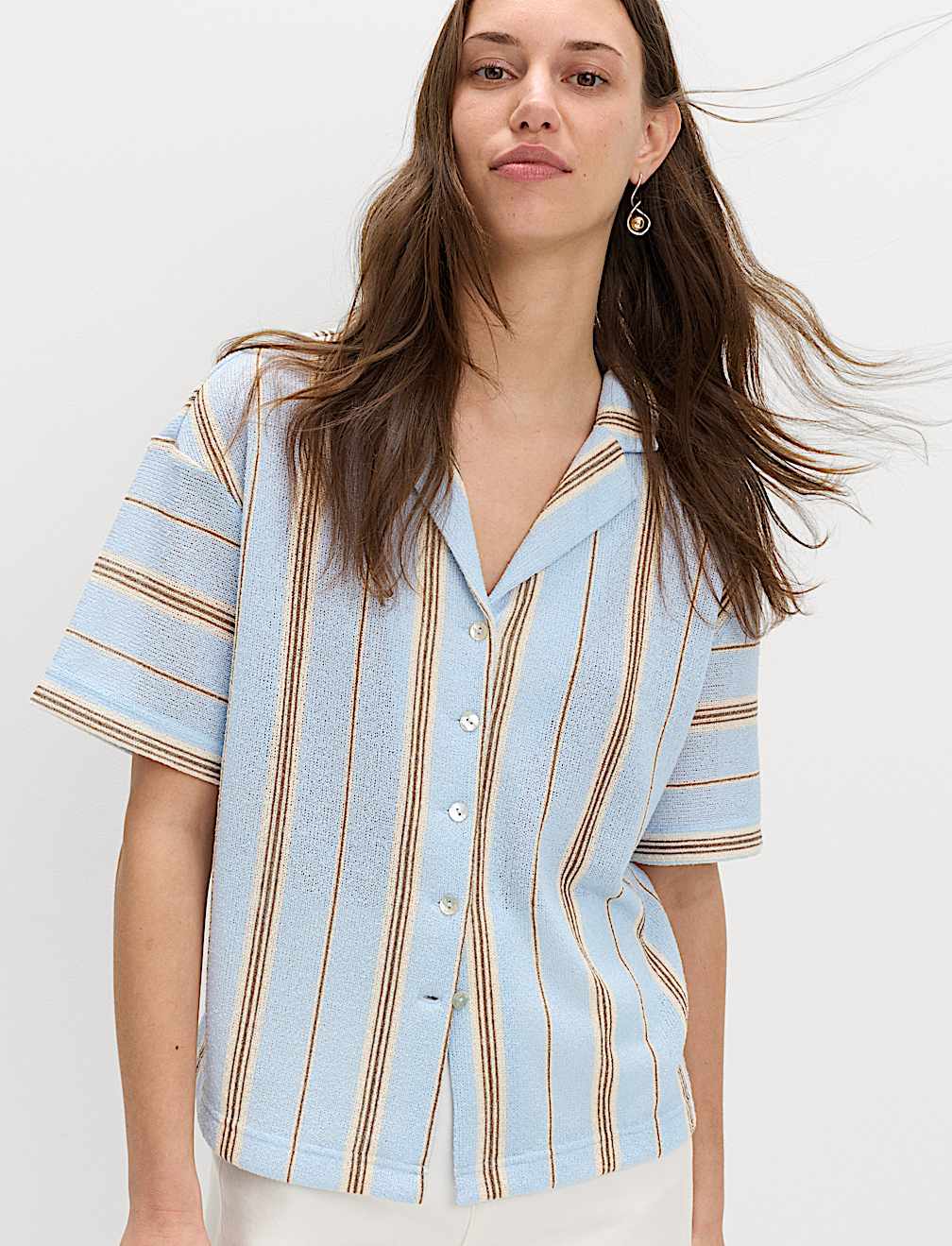 Striped Textured Resort Shirt