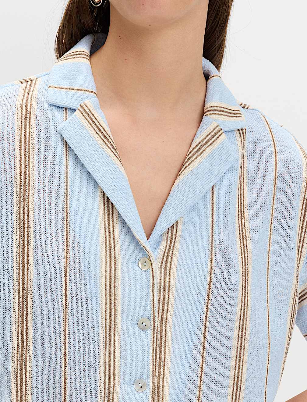 Striped Textured Resort Shirt