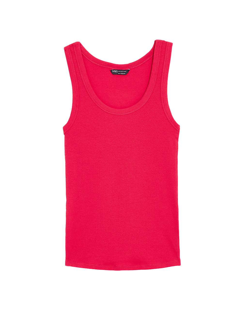 Cotton Rich Ribbed Slim Fit Vest Top