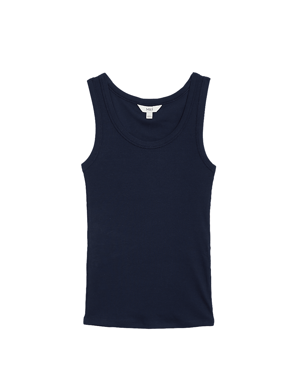 Cotton Rich Ribbed Slim Fit Vest Top