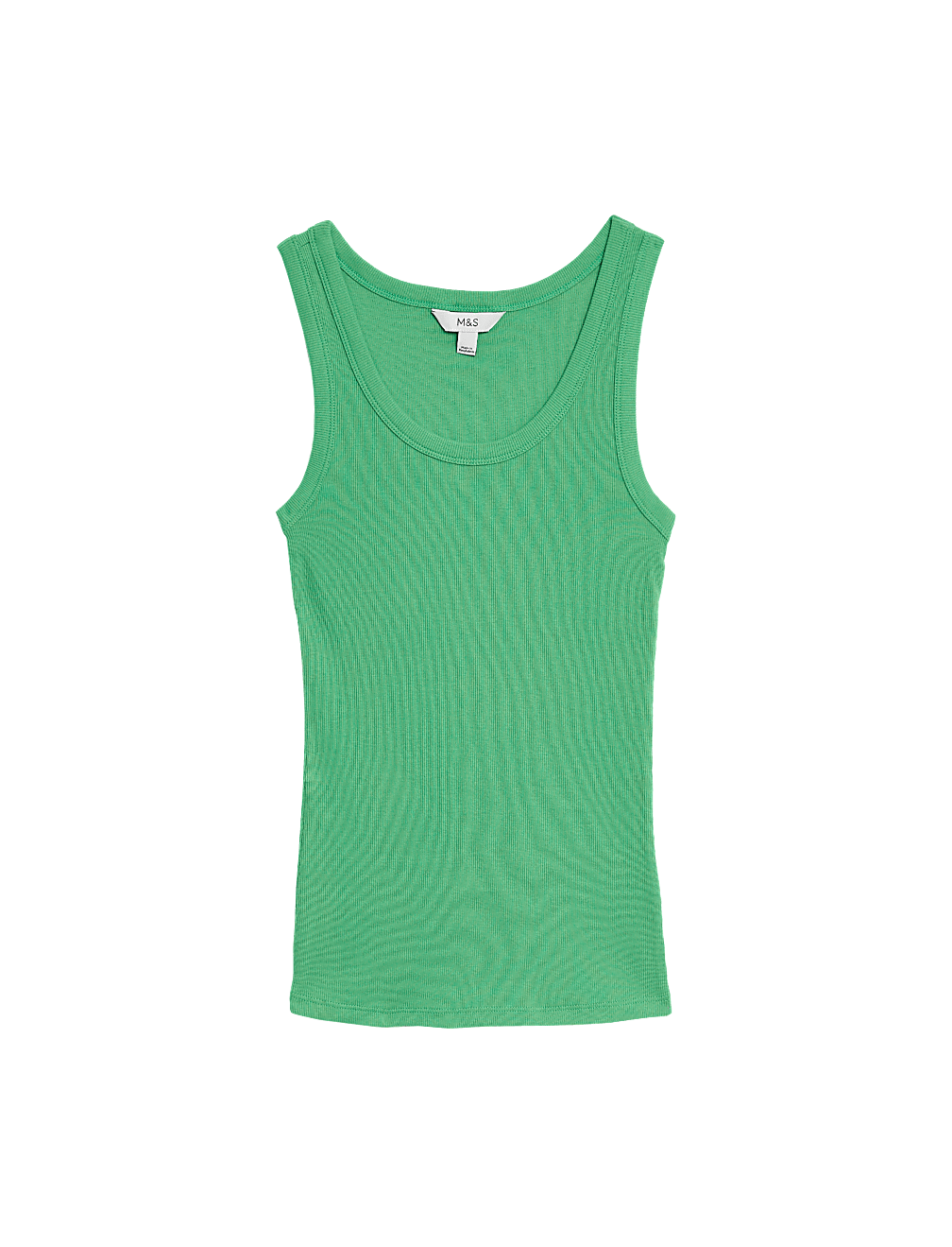 Cotton Rich Ribbed Slim Fit Vest Top