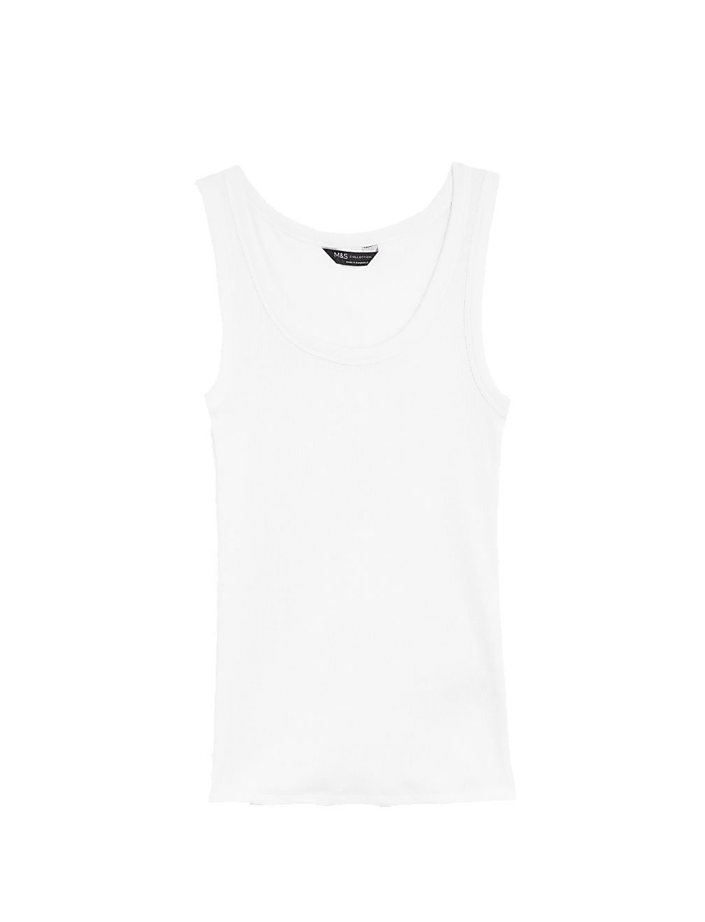 Cotton Rich Ribbed Slim Fit Vest Top