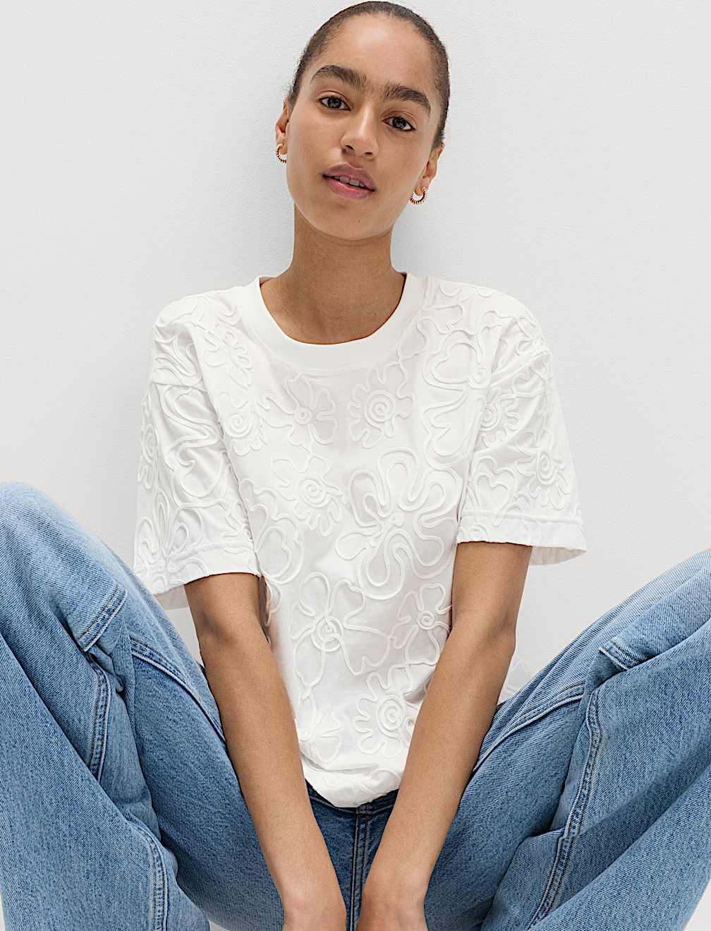 Pure Cotton Appliqu&eacute; T-Shirt
