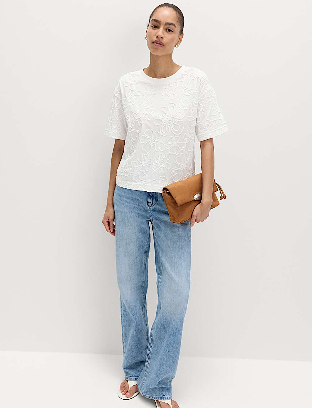 Pure Cotton Appliqu&eacute; T-Shirt