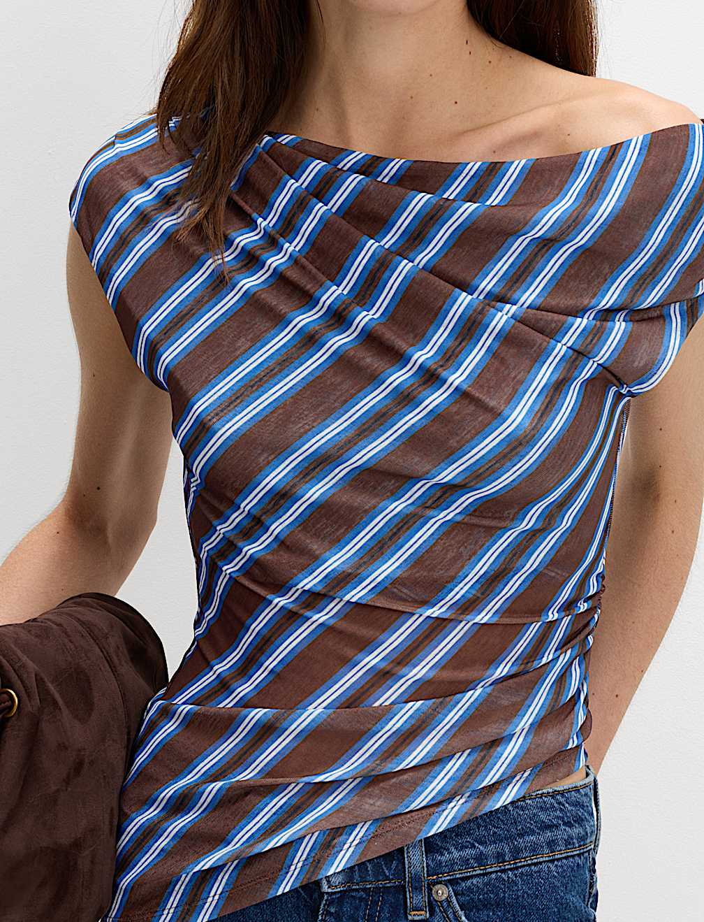 Pure Cotton Asymmetric Drape Top