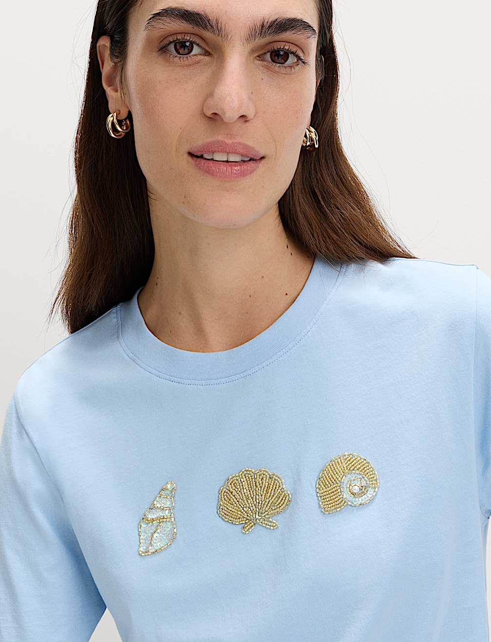 Pure Cotton Embellished T-Shirt