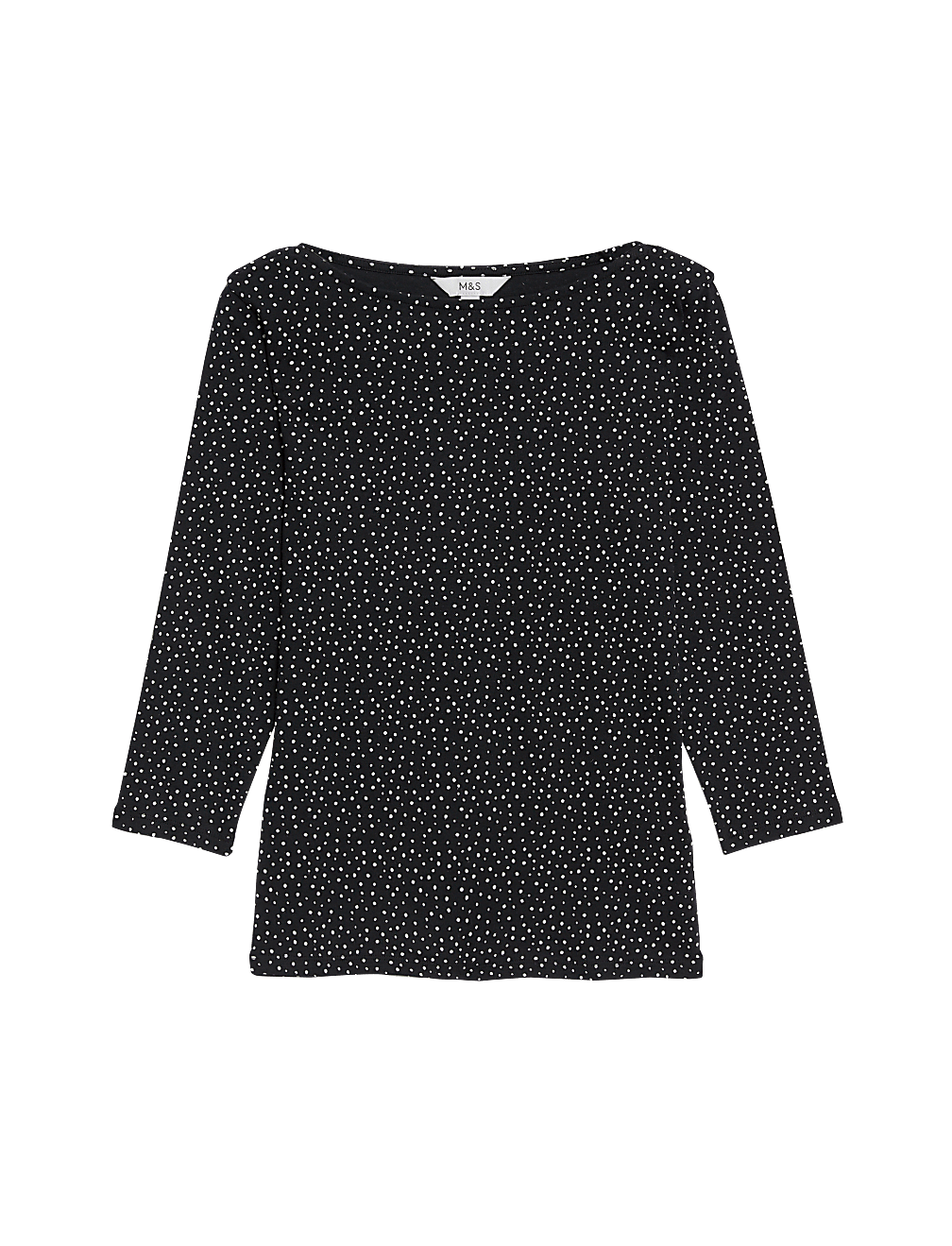 Pure Cotton Printed Slim Fit Slash Neck Top
