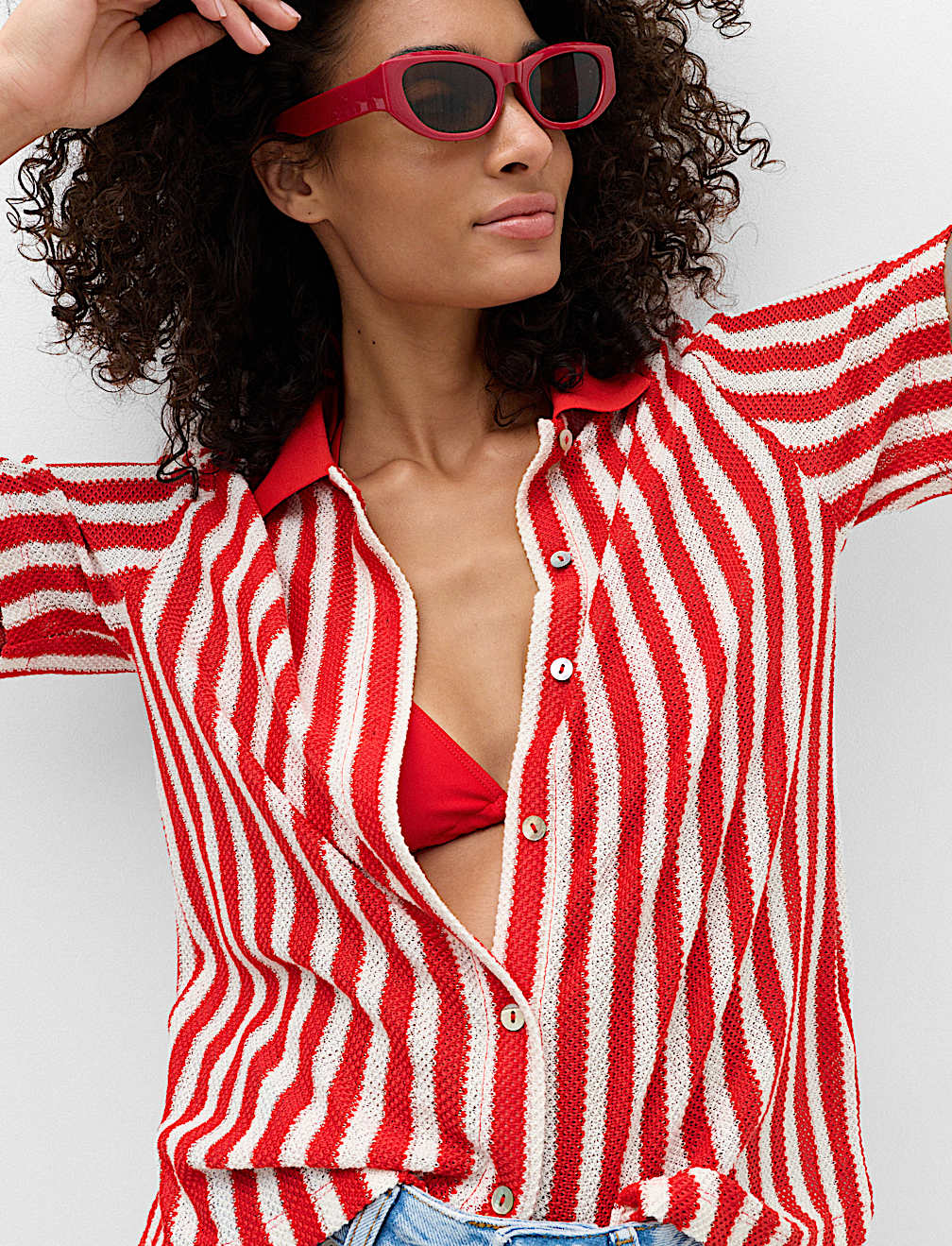 Striped Crochet Shirt
