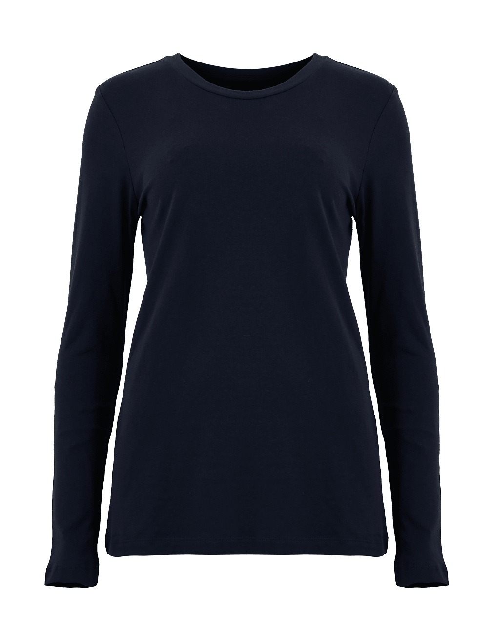 Pure Cotton Straight Fit Long Sleeve Top